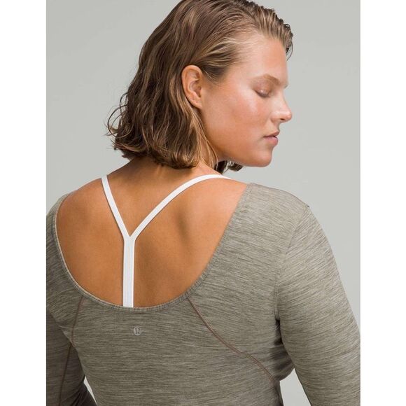 LULULEMON Women’s Heathered Rover Align Long Sleeve Crop Top Size 8 - Picture 3 of 8